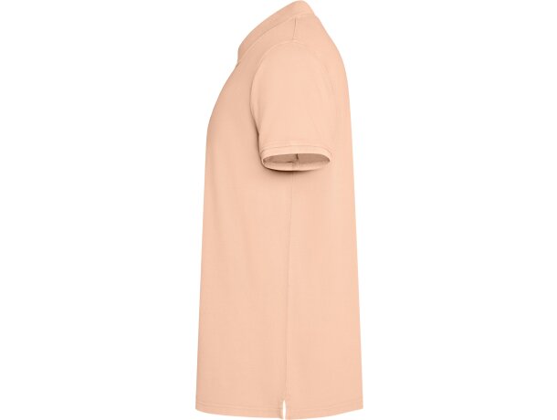 Polo Cobain de algodón piqué con efecto lavado unisex Roly Papaya claro lavado detalle 23