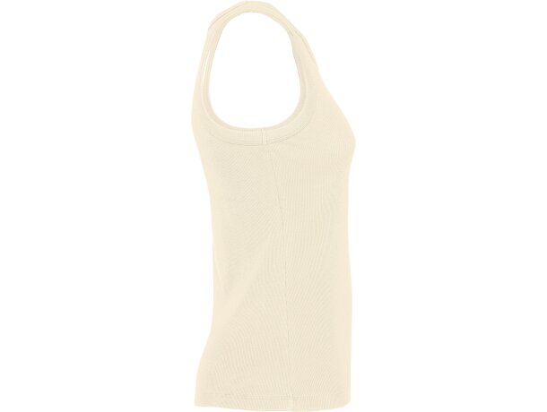 Camiseta sin mangas Dribe Roly en punto canalé stretch Angora detalle 24