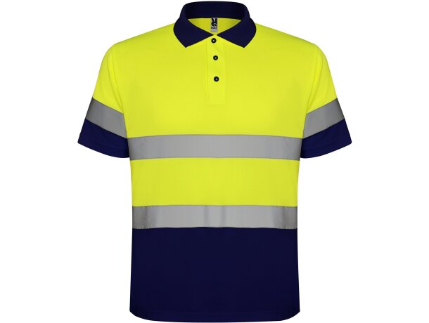 Polo POLARIS Roly de alta visibilidad marino/amarillo fluor