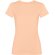 Camiseta mujer algodón peinado efecto lavado Roly Fiyi Papaya claro lavado detalle 21