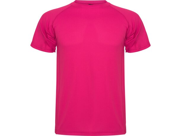 Camiseta técnica MONTECARLO manga corta unisex Roly 135 gr roseton