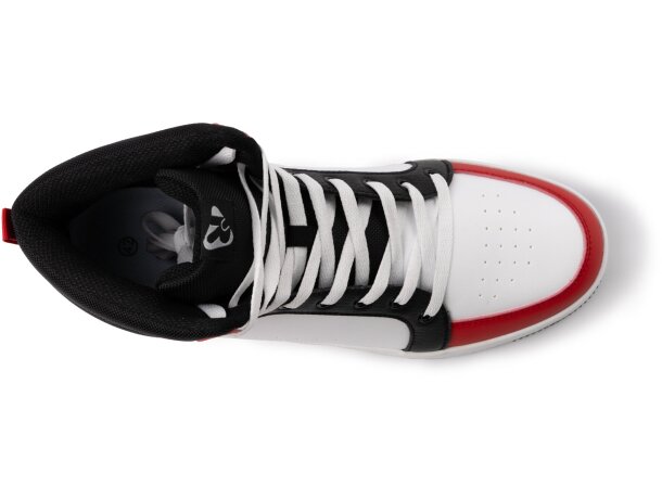 Zapatilla Space blanca Roly con plantilla foamizada confort Negro/blanco/rojo detalle 29