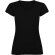 Camiseta de mujer VICTORIA con cuello V Roly negro