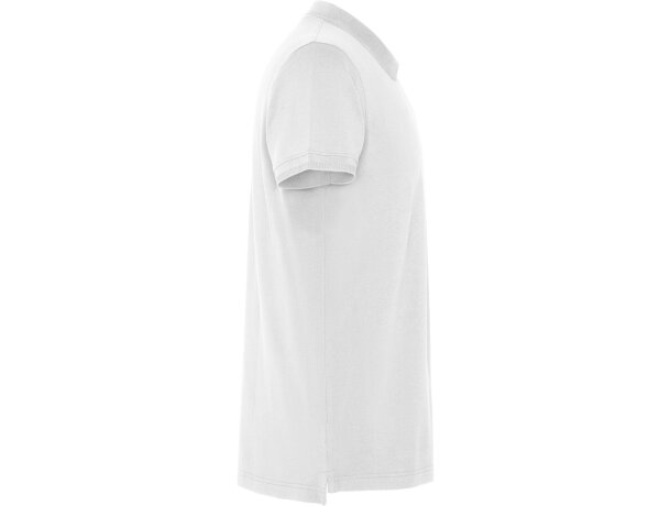 Polo Roly WOS manga corta tejido piqué stretch unisex Blanco detalle 8