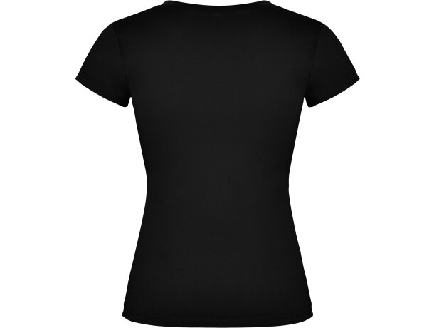 Camiseta de mujer VICTORIA con cuello V Roly negro