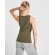 Camiseta sin mangas Dribe Roly en punto canalé stretch Blanco detalle 1