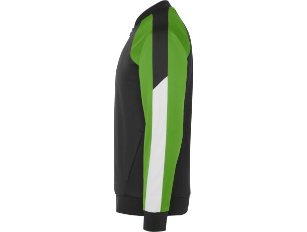 Chaqueta deportiva Gladius Roly bicolor con cremallera Verde helecho/negro detalle 15