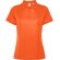 Polo Tormo Woman Roly de poliéster reciclado certificado GRS Naranja fuego detalle 21