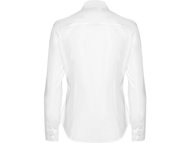 Camisa Moscú Woman Roly profesional mujer algodón popelín Blanco detalle 5