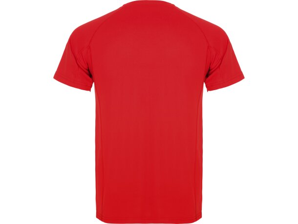 Camiseta técnica MONTECARLO manga corta unisex Roly 135 gr rojo