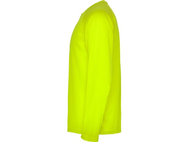 Camiseta técnica Roly MONTECARLO L/S amarillo fluor