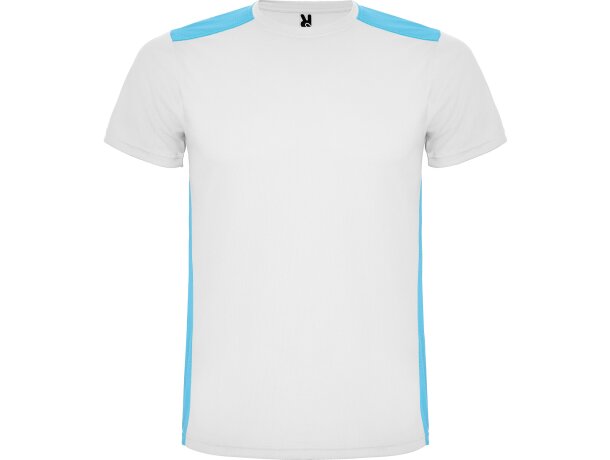 Camiseta DETROIT Roly blanco/turquesa