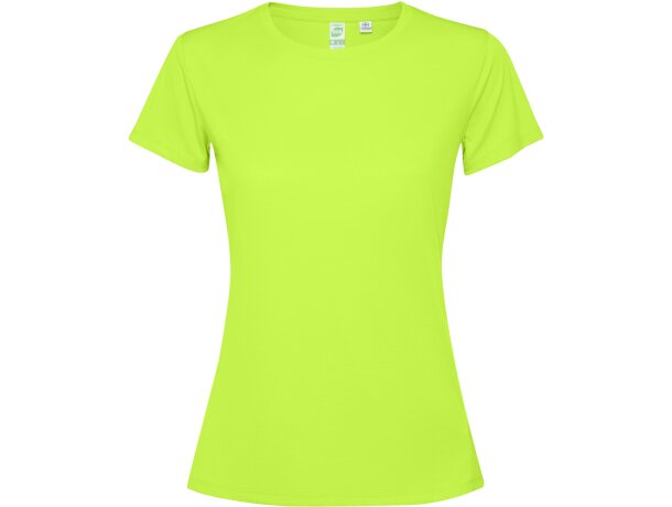 Camiseta Estoril Woman Verde fluor detalle 21