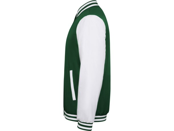 Chaqueta California Roly acolchada bicolor con cremallera Verde botella/blanca detalle 23