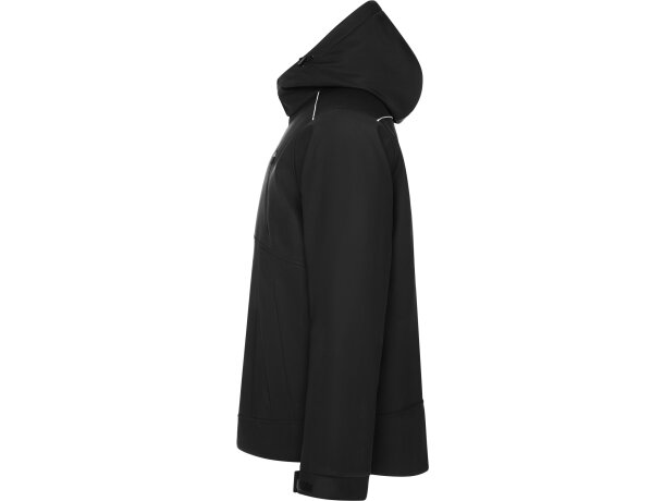 Parka técnica Emin Roly impermeable transpirable unisex Negro detalle 7