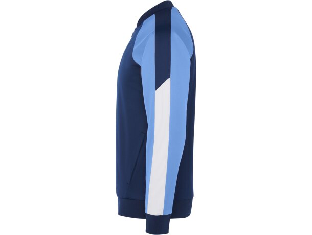 Chaqueta deportiva Gladius Roly bicolor con cremallera Celeste/marino detalle 11