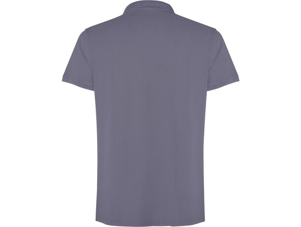 Polo Cobain de algodón piqué con efecto lavado unisex Roly Gris cielo lavado detalle 14