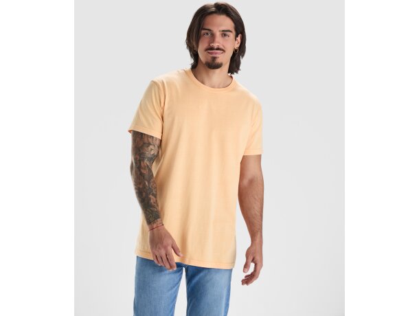 Camiseta Corgi Roly de algodón peinado 180 g para hombre Amarillo sweet lavado detalle 4