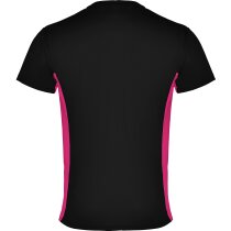 Camiseta técnica Roly TOKYO negro/fucsia