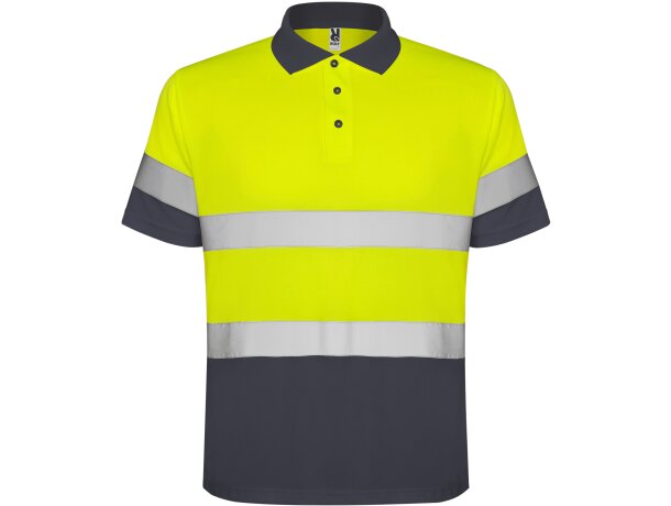 Polo POLARIS Roly de alta visibilidad plomo/amarillo fluor