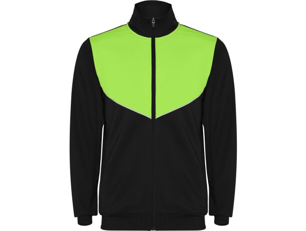 Chándal Evans Roly con cuello alto y laterales a contraste Negro/lima detalle 5