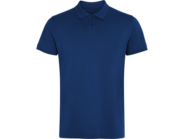 Polo Roly WOS manga corta tejido piqué stretch unisex Marino detalle 49