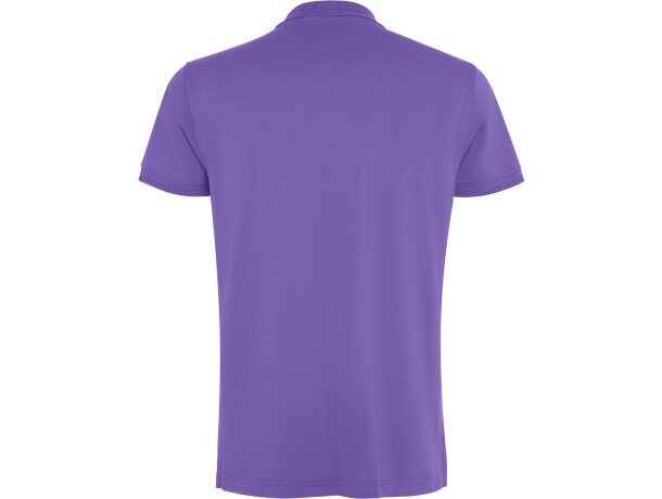 Polo Roly WOS manga corta tejido piqué stretch unisex Iris purpura detalle 66