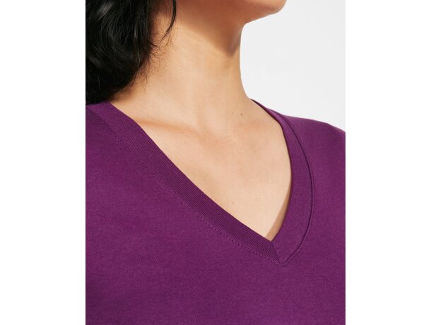 Camiseta de mujer VICTORIA con cuello V Roly roseton