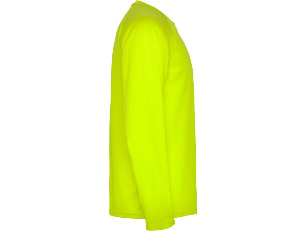 Camiseta técnica Roly MONTECARLO L/S amarillo fluor