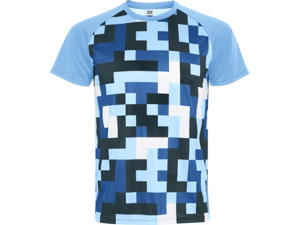 Camiseta técnica Ventor Roly poliéster interlock manga raglán Azul sweet detalle 9