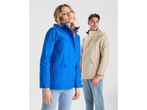 Parka America Roly con certificación GRS en poliéster reciclado Negro detalle 4