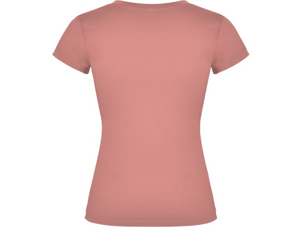 Camiseta de mujer VICTORIA con cuello V Roly naranja clay