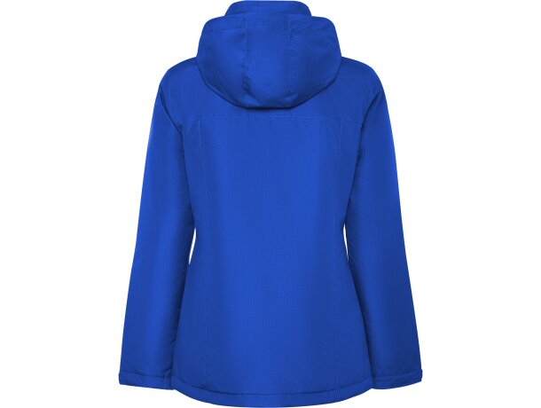 Parka mujer America Woman Roly con capucha extraíble reciclada Royal detalle 12