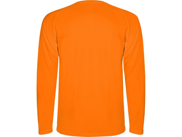 Camiseta técnica Roly MONTECARLO L/S naranja fluor