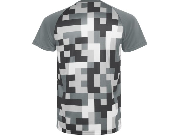 Camiseta técnica Ventor Roly poliéster interlock manga raglán Gris detalle 18