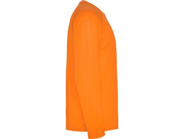 Camiseta técnica Roly MONTECARLO L/S naranja fluor