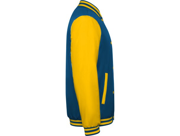 Chaqueta California Roly acolchada bicolor con cremallera Azul cobalto/amarillo golden detalle 16