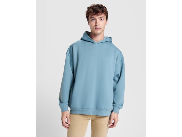 Sudadera con capucha Otto Roly para merchandising corporativo Blanco detalle 6