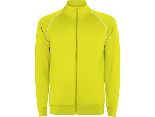 Chaqueta deportiva Valier Roly con cremallera y vivo reflectante Amarillo fluor detalle 17