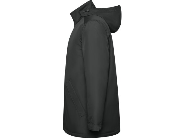 Parka America Roly con certificación GRS en poliéster reciclado Plomo oscuro detalle 21