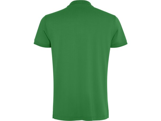 Polo Roly WOS manga corta tejido piqué stretch unisex Verde tropical detalle 34