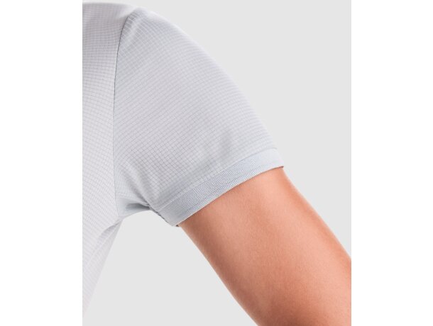 Polo Tormo Woman Roly de poliéster reciclado certificado GRS Blanco detalle 2
