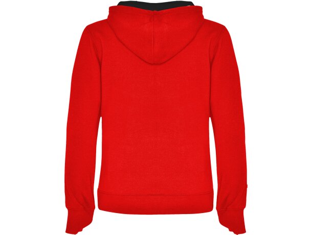 Sudadera URBAN WOMAN Roly con capucha rojo/negro