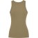Camiseta sin mangas Dribe Roly en punto canalé stretch Verde militar oscuro detalle 26