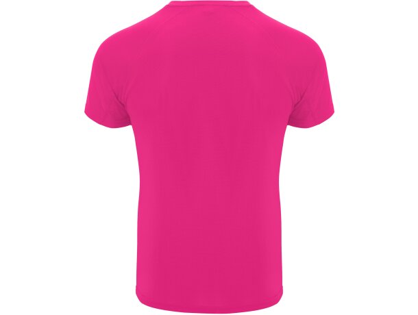 Camiseta técnica Roly BAHRAIN rosa fluor