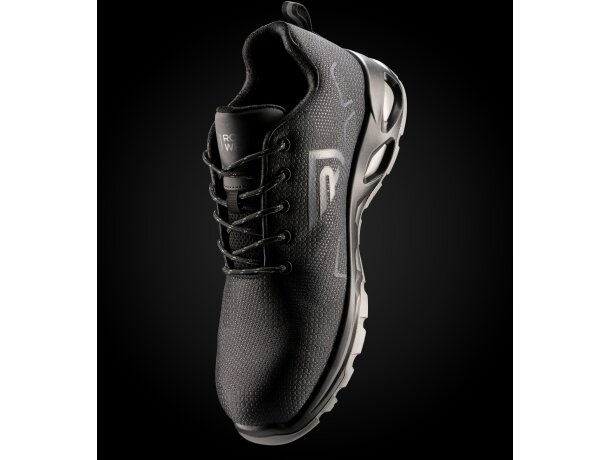 Zapato laboral Ulmus Roly S3 con puntera y suela antiestática Negro detalle 3