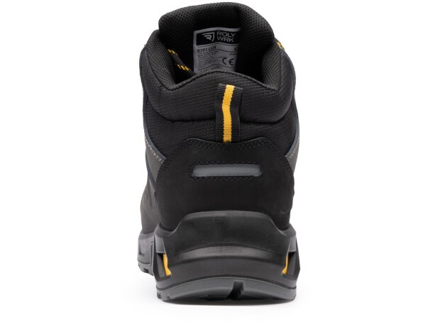 Zapato laboral LUA Roly piel y microfibra certificado S7S Plomo/amarillo wrk detalle 6