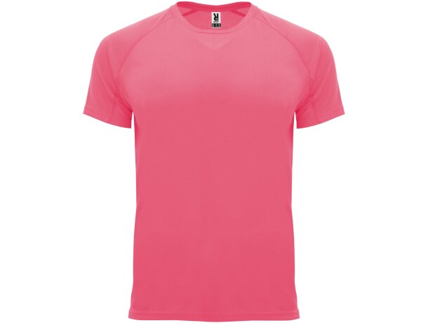 Camiseta técnica Roly BAHRAIN rosa lady fluor