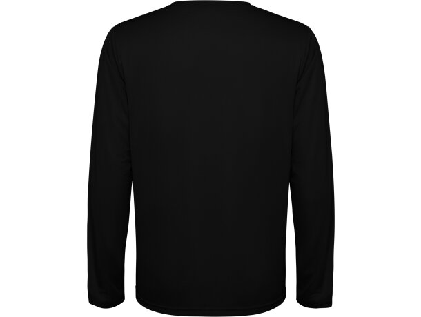 Camiseta técnica Estoril manga larga Roly poliéster reciclado Negro detalle 10