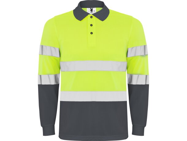 Polo Roly POLARIS alta visibilidad plomo/amarillo fluor